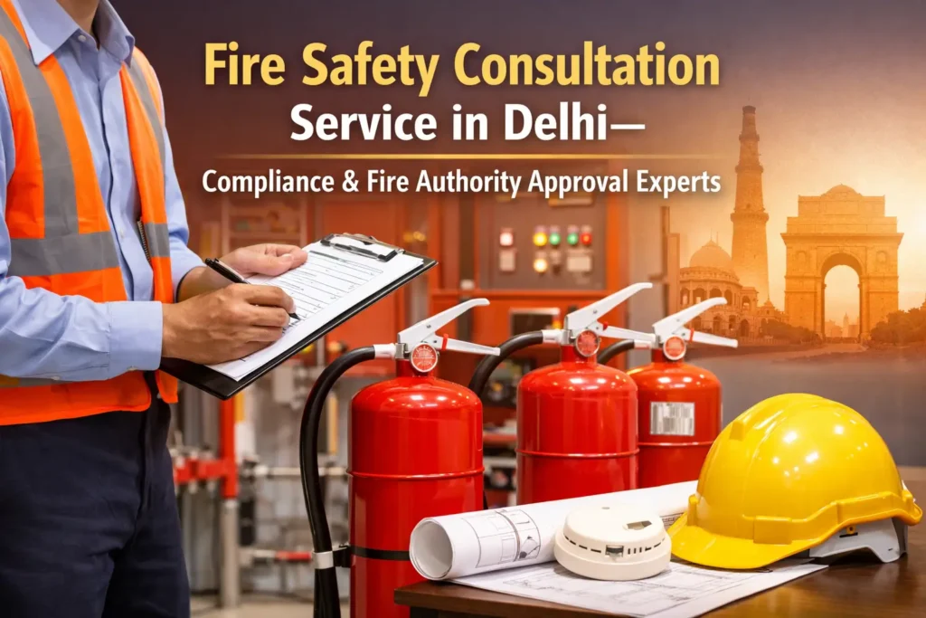 Fire safety consultation service in Delhi for compliance and fire authority approval